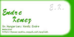 endre kenez business card